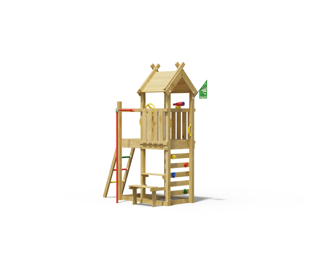 Jungle Teepee | Wooden climbing frame with fireman's pole