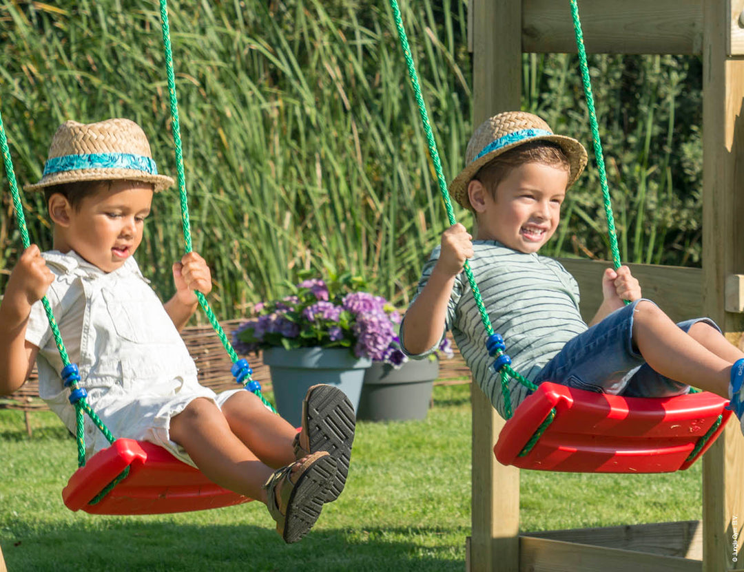 Jungle Voyager | Wooden climbing frame with double swing