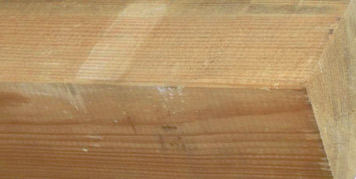 Colour differences can appear on the timber